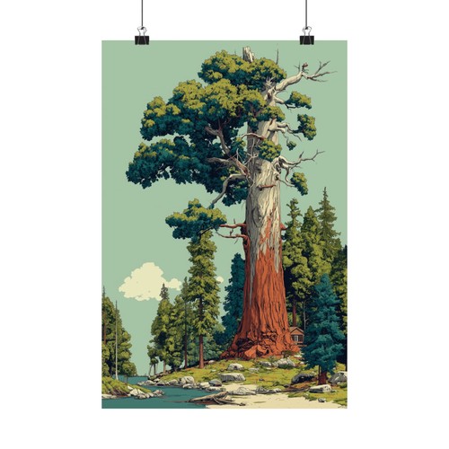 Giant sequoia tree - sequoia, poster